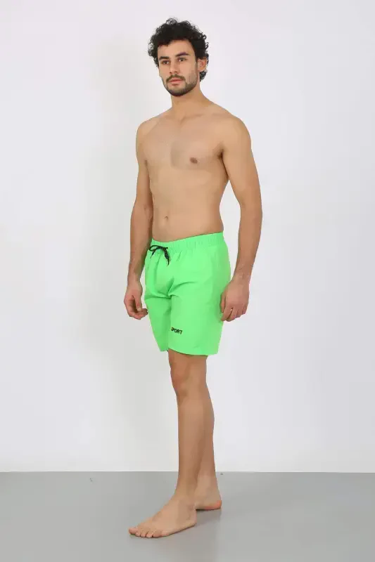 Men's Zippered Pocket Cargo Beach Shorts (Pistachio) 27485 - 3
