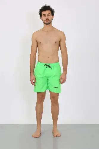 Men's Zippered Pocket Cargo Beach Shorts (Pistachio) 27485 - 6
