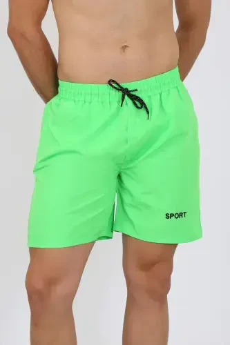 Men's Zippered Pocket Cargo Beach Shorts (Pistachio) 27485 - 7