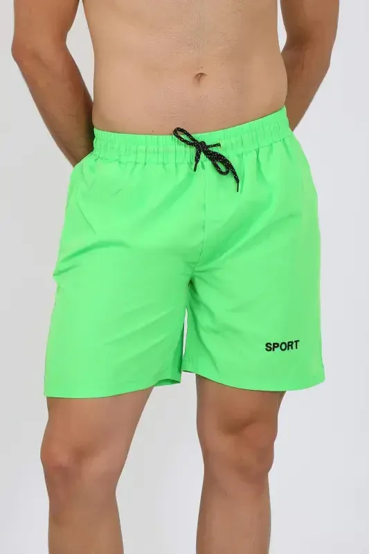 Men's Zippered Pocket Cargo Beach Shorts (Pistachio) 27485 - 7