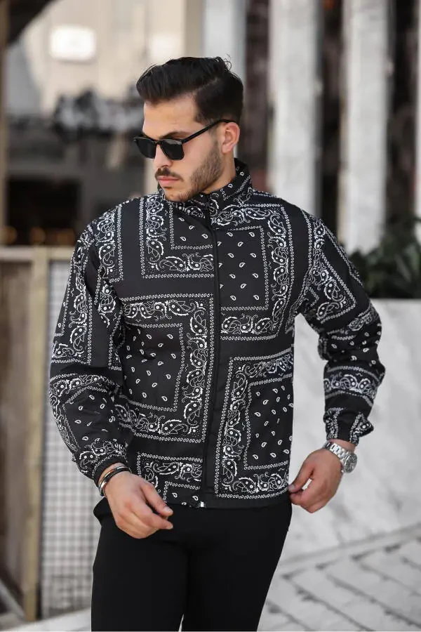 Men's Zippered Raincoat - 1