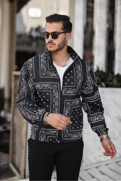 Men's Zippered Raincoat - 3