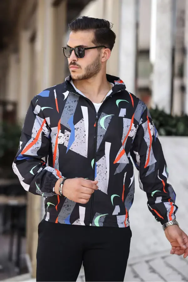 Men's Zippered Raincoat - 2