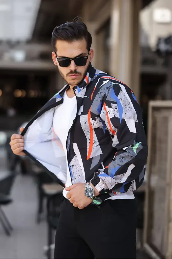 Men's Zippered Raincoat - 3