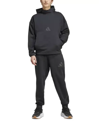 Men's Z.N.E. Elastic Drawstring Logo Track Pants-Black - ADIDAS (1)