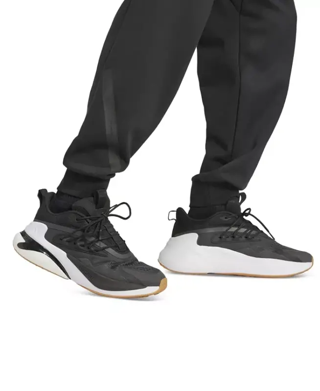 Men's Z.N.E. Elastic Drawstring Logo Track Pants-Black - 4