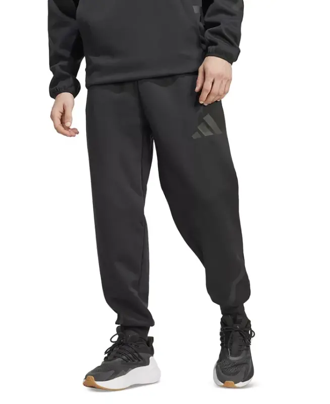 Men's Z.N.E. Elastik Torli Simli Logotip Sport Shim - Qora - 1