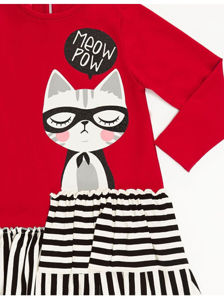 Meow Pow Girl Dress - 5