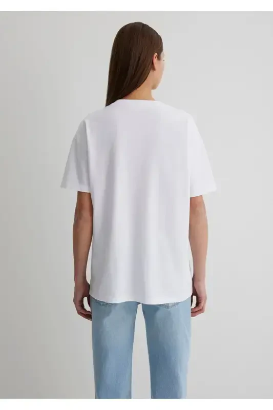 meow print loose fit 100% cotton t-shirt - 3