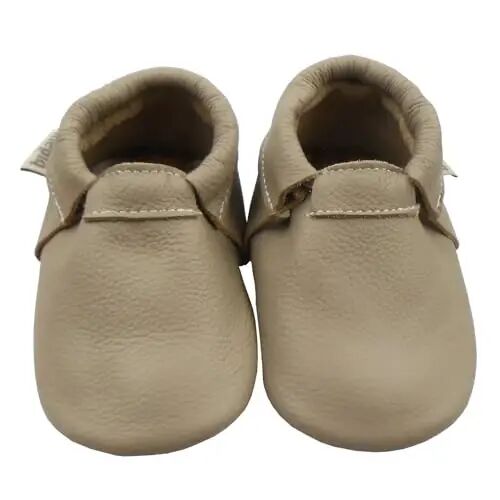 mepiq Baby Leather Moccasins Anti-Slip Rubber Sole Pre-Walker Crib Shoes | Breathable genuine leather,Durable rubber sole with deep grip treads,Elastic ankle stays on,Fits 0-24 months - MEPIQ (1)