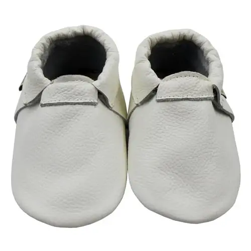 mepiq Infant Toddler Slippers for Baby Boys Girls - Slip-On House Shoes with Comfortable Breathable, Flexible Rubber Sole, Non-Slip First Walkers Moccasins - MEPIQ (1)