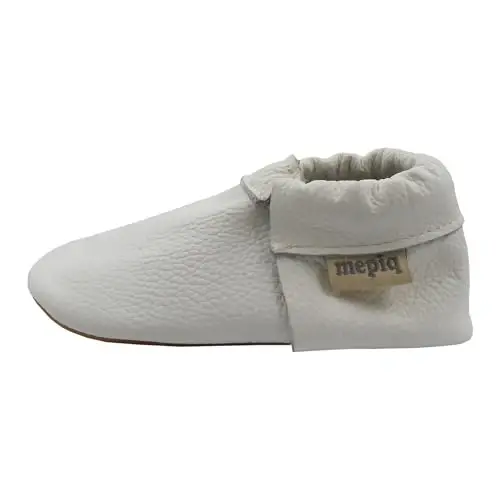 mepiq Infant Toddler Slippers for Baby Boys Girls - Slip-On House Shoes with Comfortable Breathable, Flexible Rubber Sole, Non-Slip First Walkers Moccasins - 3