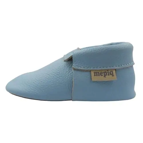 mepiq Infant Toddler Slippers for Baby Boys Girls - Slip-On House Shoes with Comfortable Breathable, Flexible Rubber Sole, Non-Slip First Walkers Moccasins - 3