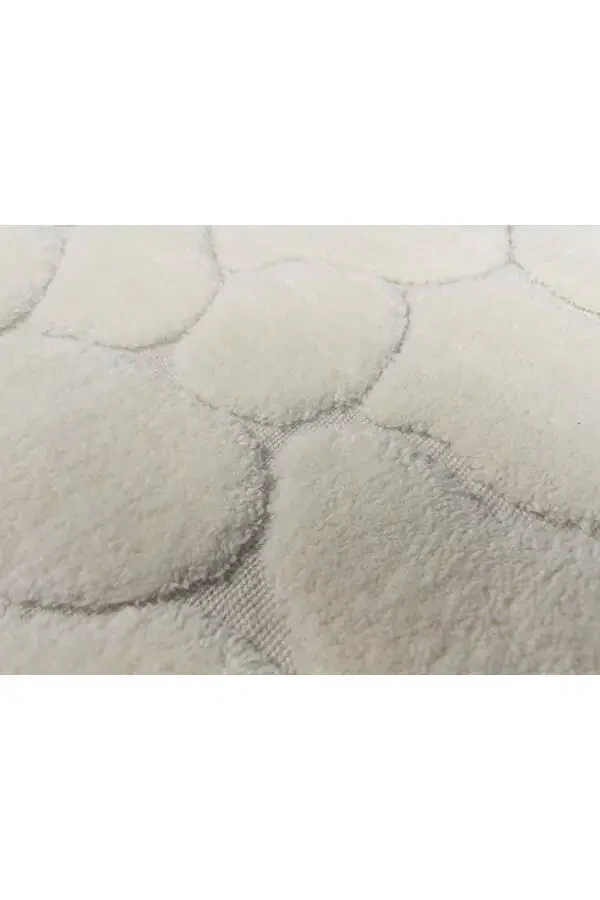 Mera Kaymaz Taban 2li Paxta Banyoxona Paspas Yuvish Mumkin 60x100 50x60sm Banyoxona gilamchi Ekru - 4