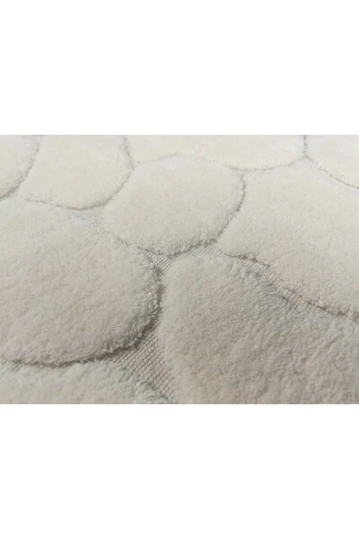 Mera Non-Slip Cotton Bath Mat Set, Washable, 60x100 & 50x60cm, Ecru - 4