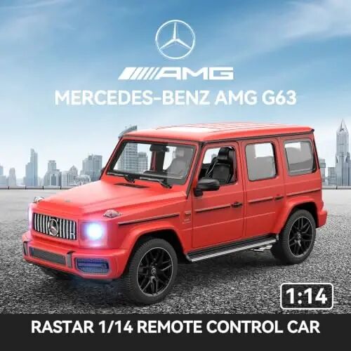 Mercedes Remote Control Car Rastar 1/14 Mercedes AMG G63 Kids RC Car for Adult Kids, Red 2.4GHz, 3 Doors Open - MERCEDES (1)