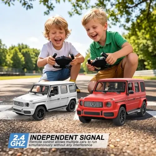 Mercedes Remote Control Car Rastar 1/14 Mercedes AMG G63 Kids RC Car for Adult Kids, Red 2.4GHz, 3 Doors Open - 4