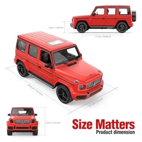 Mercedes Remote Control Car Rastar 1/14 Mercedes AMG G63 Kids RC Car for Adult Kids, Red 2.4GHz, 3 Doors Open - 6