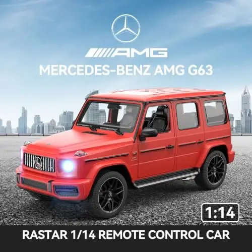 Mercedes Remote Control Car Rastar 1/14 Mercedes AMG G63 Kids RC Car for Adult Kids, Red 2.4GHz, 3 Doors Open - MERCEDES (1)
