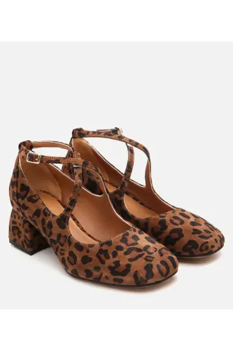 Meri Jeyn haqiqiy charm leopard naqshli ayollar qalin T - 2