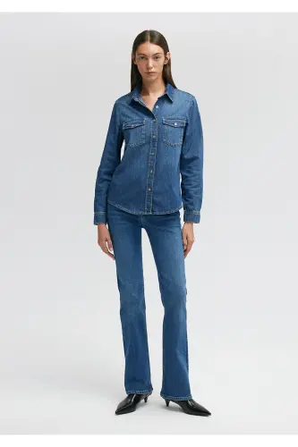 Merida Real Blue Dark Jean Shirt Fitted - MAVI (1)