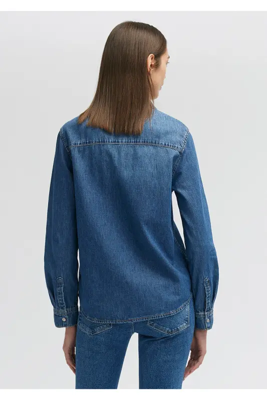 Merida Real Blue Dark Jean Shirt Fitted - 3