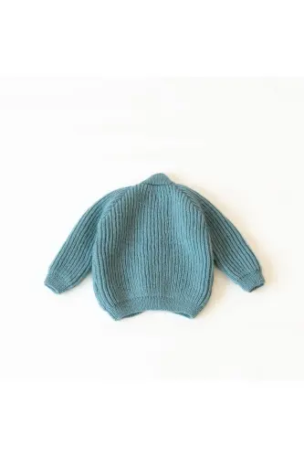 Merino Cardigan-Blue - 4