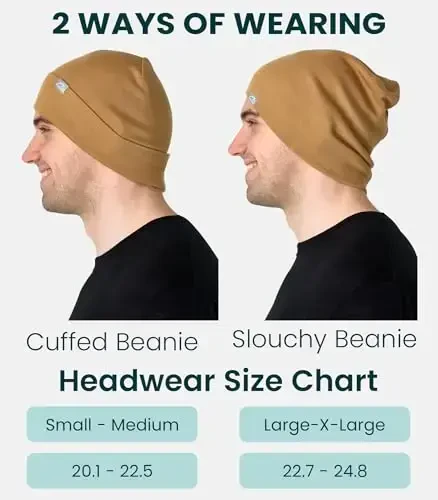 Merino Jun Beanie Erkaklar va Ayollar – Erkaklar va Ayollar uchun Yangi Mansjetli Merino Jun Shlyapalar - Unisex Kattalar Jun Shlyapasi va Paypoqlari - 6