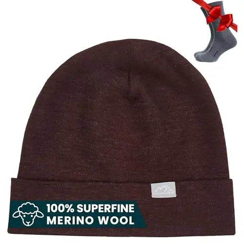 Merino junidan trikotaj shapka erkaklar va ayollar uchun – Erkaklar va ayollar uchun yangi manjetli merinos junidan shapkalar - Unisex kattalar uchun trikotaj shapka va paypoqlar - 1