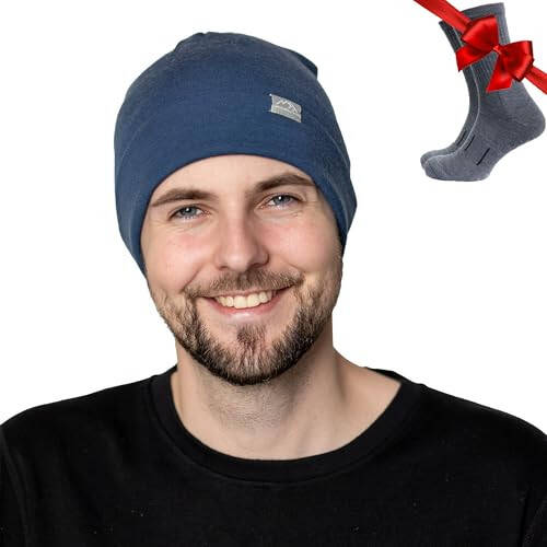 Merino Wool Beanie Hats for Men and Women – Cuff Wool Beanie Cap – Winter Hats for Men and Women Winter Essential - 5