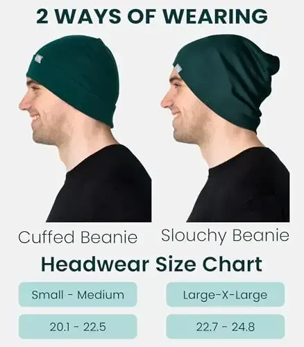 Merino Wool Beanie Men and Women – Novelty Cuff Merino Wool Hats for Men and Women - Unisex Adult Beanie Hat and Socks - 6