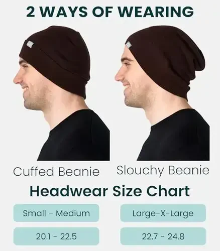 Merino Wool Beanie Men and Women – Novelty Cuff Merino Wool Hats for Men and Women - Unisex Adult Beanie Hat and Socks - 6
