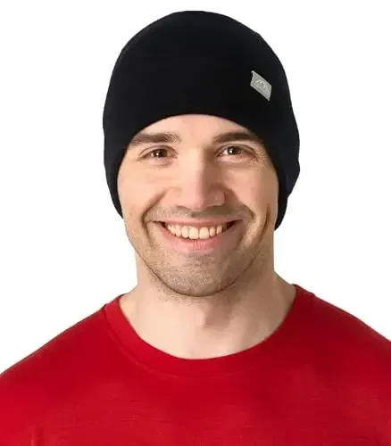 Merino Wool Beanie Men and Women – Novelty Cuff Merino Wool Hats for Men and Women - Unisex Adult Beanie Hat and Socks - 3