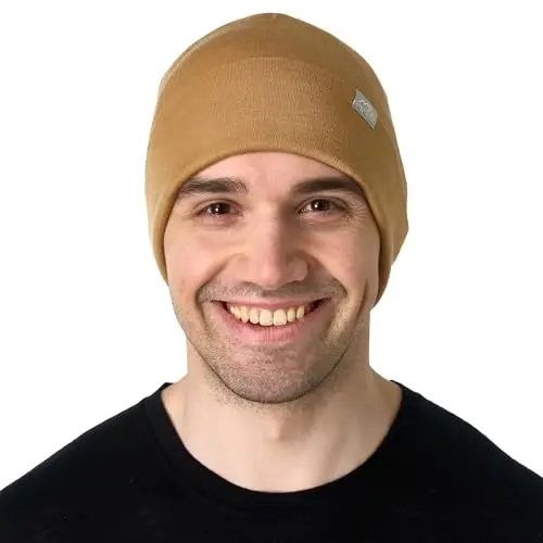 Merino Wool Beanie Men and Women – Novelty Cuff Merino Wool Hats for Men and Women - Unisex Adult Beanie Hat and Socks - 3