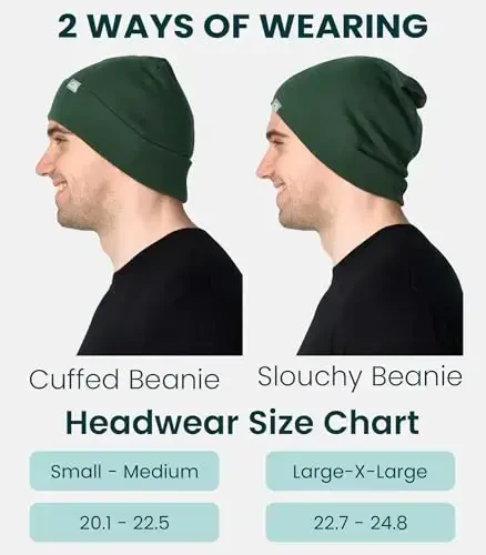 Merino Wool Beanie Men and Women – Novelty Cuff Merino Wool Hats for Men and Women - Unisex Adult Beanie Hat and Socks - 6