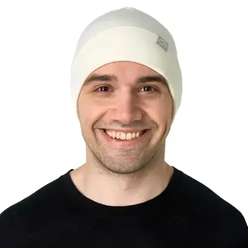 Merino Wool Beanie Men and Women – Novelty Cuff Merino Wool Hats for Men and Women - Unisex Adult Beanie Hat and Socks - 3