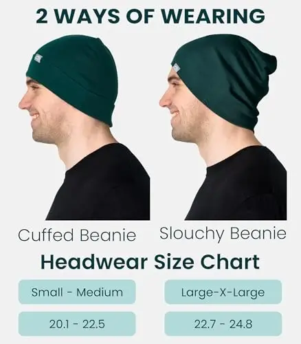 Merino Wool Beanie Men and Women – Novelty Cuff Merino Wool Hats for Men and Women - Unisex Adult Beanie Hat and Socks - 6