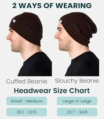 Merino Wool Beanie Men and Women – Novelty Cuff Merino Wool Hats for Men and Women - Unisex Adult Beanie Hat and Socks - 6