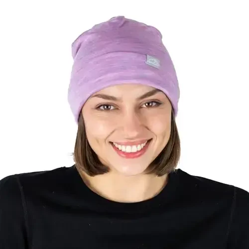 Merino Wool Beanie Men and Women – Novelty Cuff Merino Wool Hats for Men and Women - Unisex Adult Beanie Hat and Socks - 4