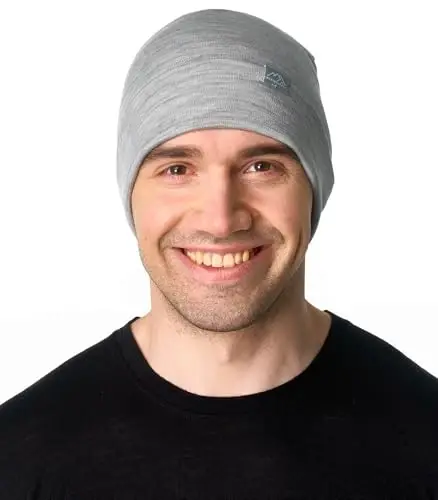 Merino Wool Beanie Men and Women – Novelty Cuff Merino Wool Hats for Men and Women - Unisex Adult Beanie Hat and Socks - 3