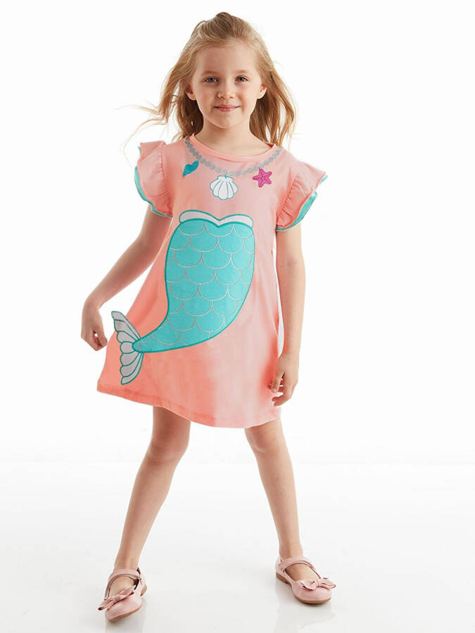 Mermaid Pink Girl Dress - 6