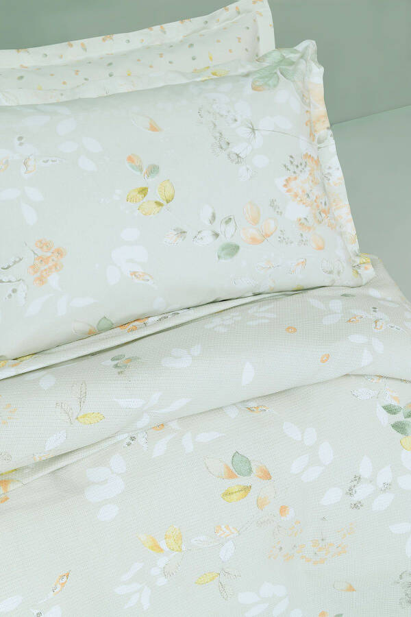 Merri Double Bed 100% Cotton Duvet Set - Light Green - 2