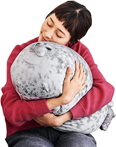 MerryXD Chubby Blob Seal Pillow, Stuffed Cotton Plush Animal Toy Cute Ocean Large (23.6 in) - 4