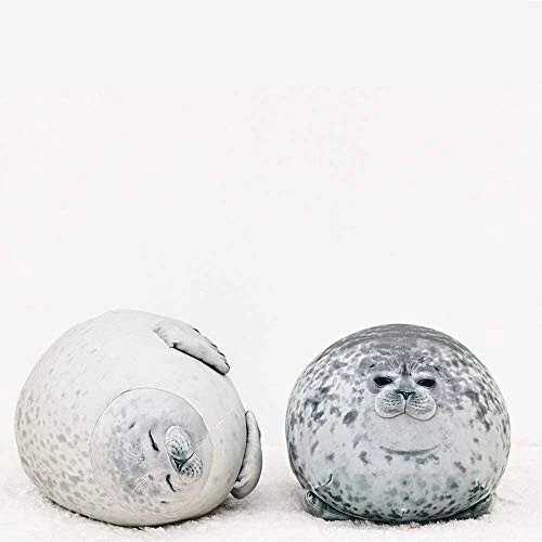 MerryXD Chubby Blob Seal Pillow, Stuffed Cotton Plush Animal Toy Cute Ocean Large (23.6 in) - 4