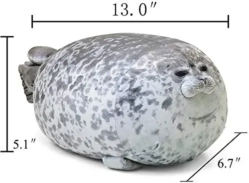 MerryXD Chubby Blob Seal Pillow,Stuffed Cotton Plush Animal Toy Cute Ocean Medium(17.6 in) - 3