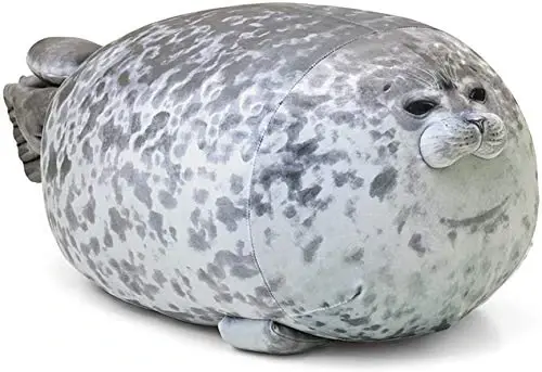 MerryXD Chubby Blob Seal Pillow,Stuffed Cotton Plush Animal Toy Cute Ocean Medium(17.6 in) - 1