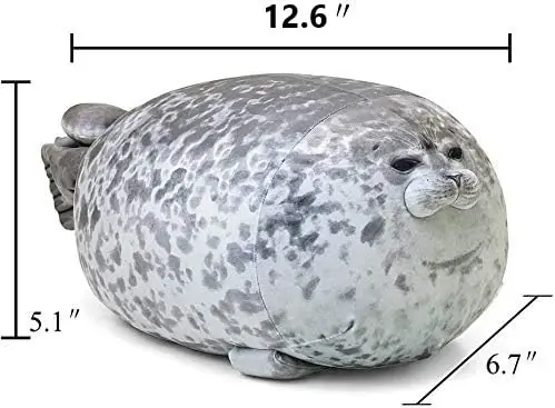 MerryXD Chubby Blob Seal Pillow,Stuffed Cotton Plush Animal Toy Cute Ocean Small(11.8 in) - 6