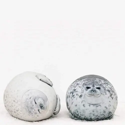 MerryXD Chubby Blob Seal Pillow,Stuffed Cotton Plush Animal Toy Cute Ocean Small(11.8 in) - 5