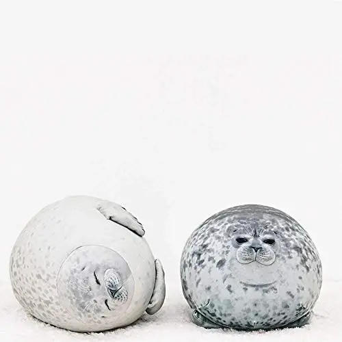 MerryXD Chubby Blob Seal Pillow,Stuffed Cotton Plush Animal Toy Cute Ocean Small(11.8 in) - MERRYXD (1)