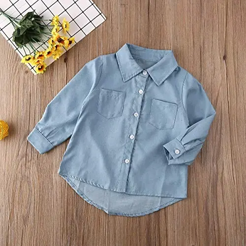 MERSARIPHY Toddler Long Sleeve Shirt Baby Boy Girl Plaid Top for Toddler Spring Winter Coat for Kid - 5